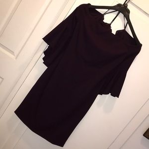 CALVIN KLEIN bell sleeve off the shoulder dress